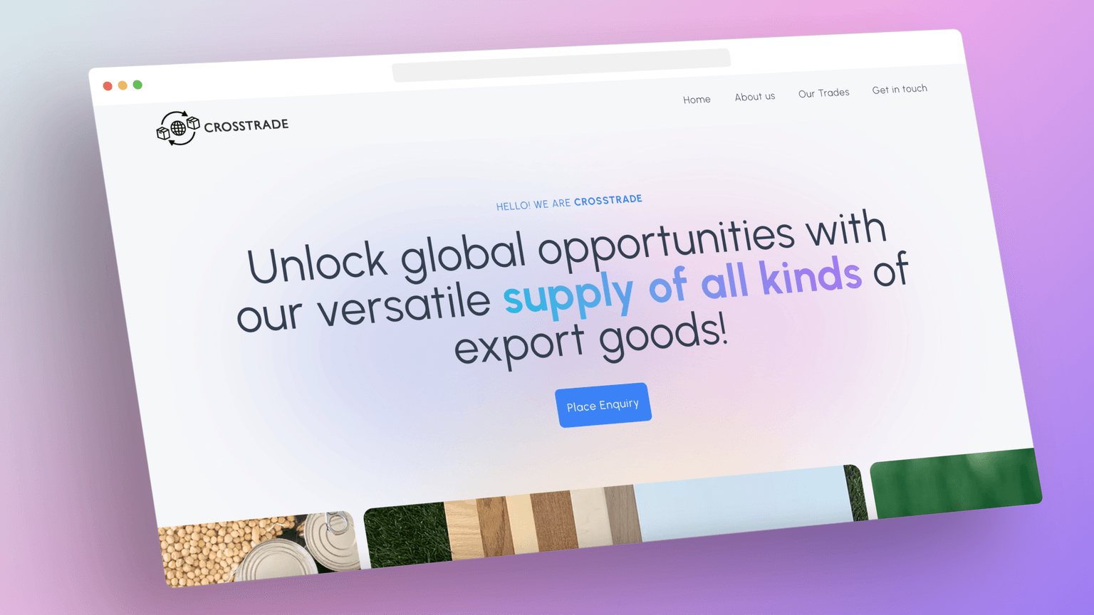 Website development for Exporting company in Kochi