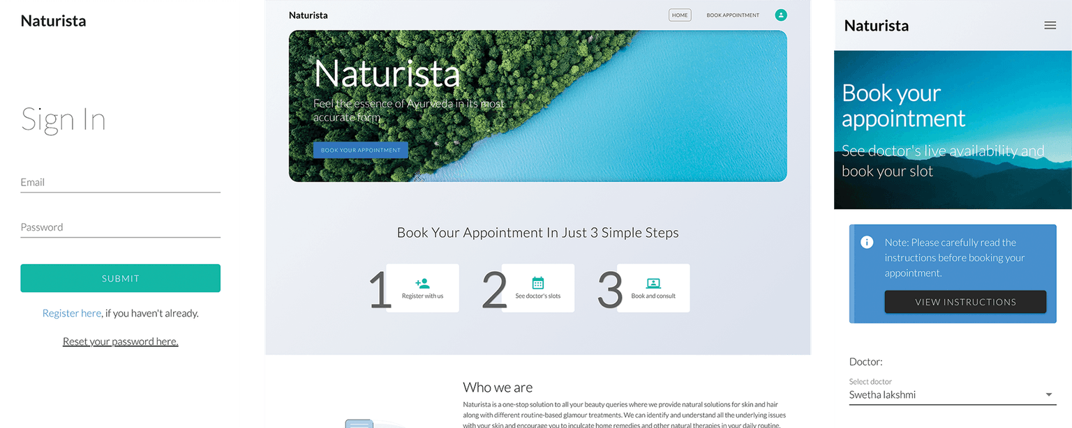 Website development for Kochi based Skincare clinic